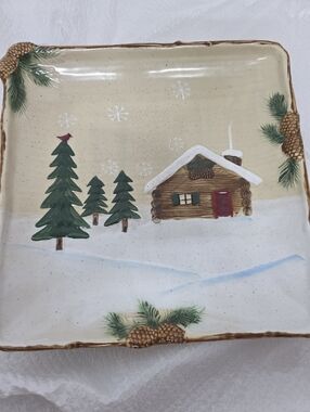 St. Nicholas Square 11 1/4” Square Christmas Holiday Platter Heartland